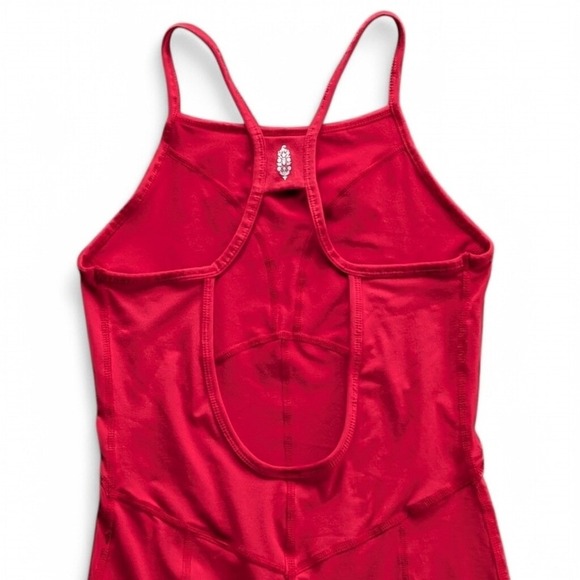 Free People Neon Coral Athleisure‎ Jumpsuit Size M - Picture 9 of 10